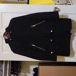 J. Crew black coat size 6